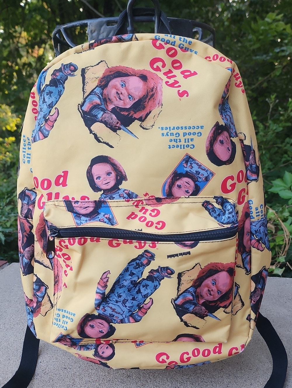 Chucky Print Yellow Backpack
